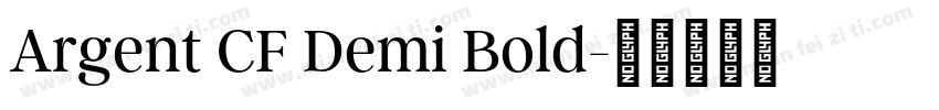Argent CF Demi Bold字体转换